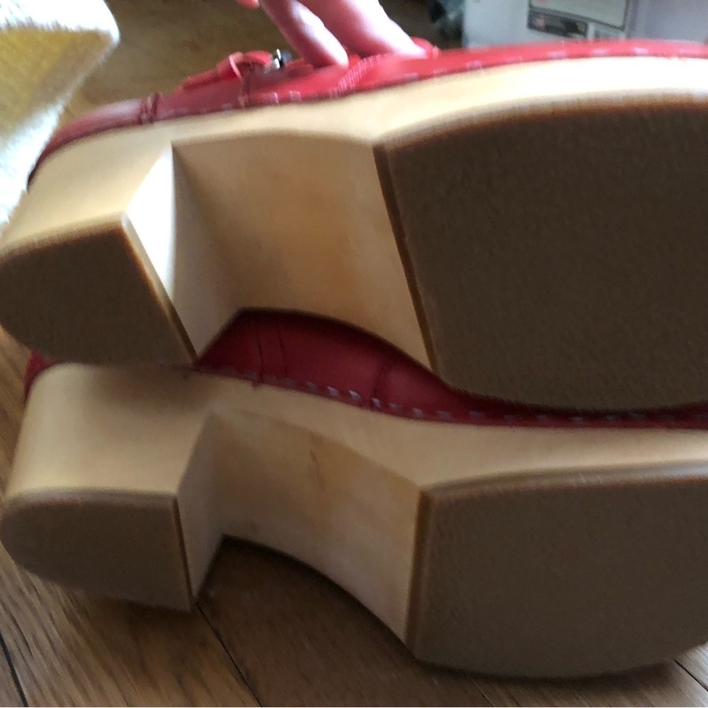 COPY - NIB 10 EU 41 Red Swedish Hasbeens Jodhpurs Ankle Boots Booties - Picture 6 of 10